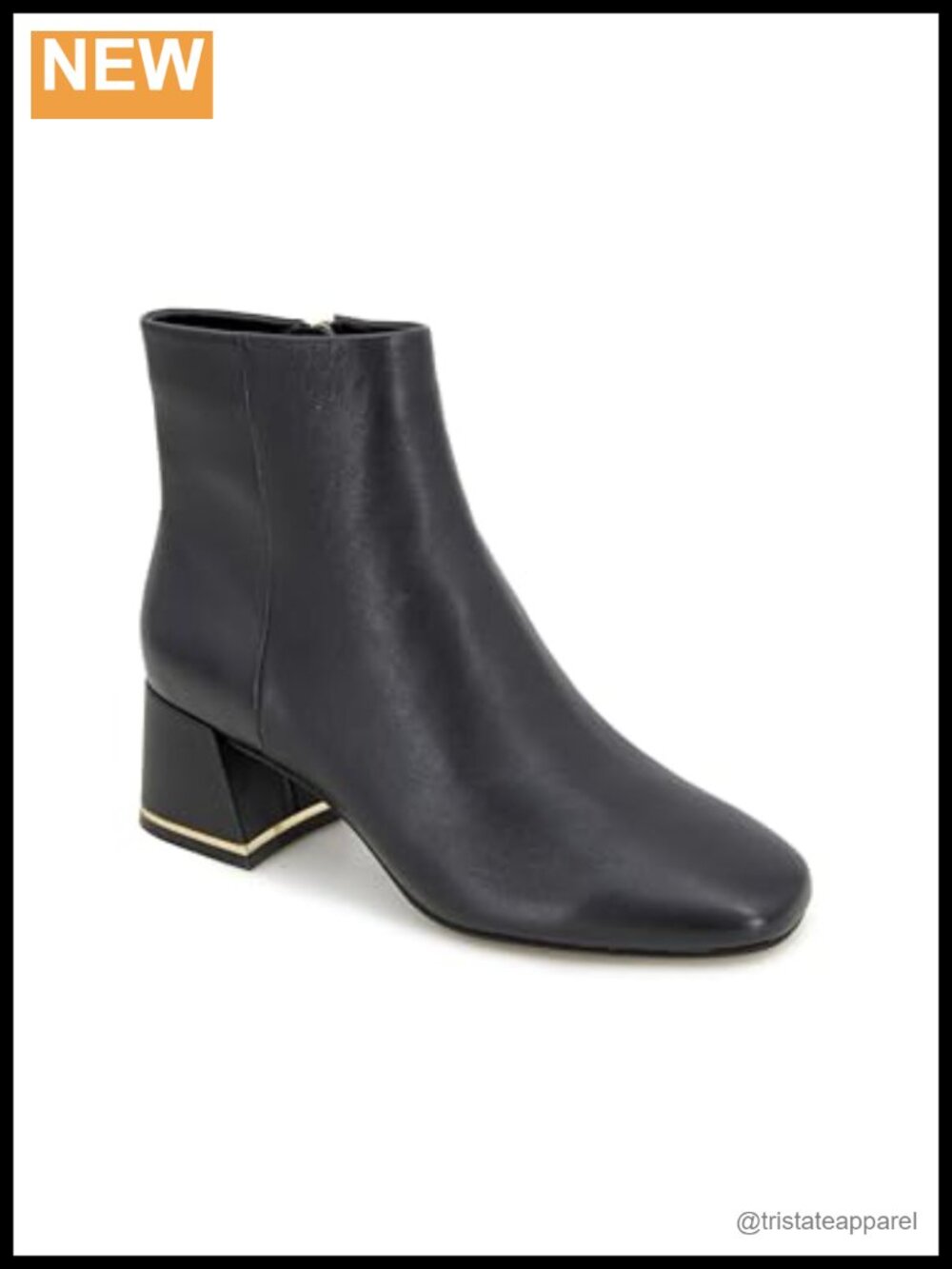 Women's Ankle Bootie with Almond Toe, Inside Zip, Comfort Insole